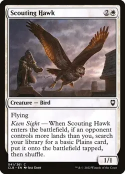 (1x FOIL) SCOUTING HAWK - CL: Baldur's Gate - MTG Magic the Gathering Card - Image 1