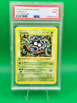 Pokemon Card 66/102 Tangela 1st Edition Base Set English - PSA 9 NEW CERT - Image 1