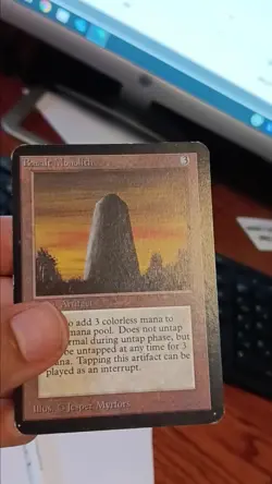 Magic the Gathering Alpha Basalt Monolith Card - Image 2