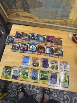 2008/2009 bakugan battle brawlers card lot, 13 Paper Cards, 12 Metal Cards - Image 1