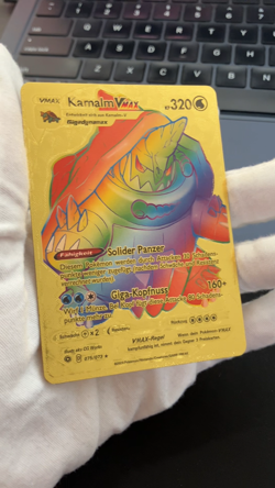 Kamalm Vmax Rainbow Gold Foil Textured Display Card - Image 2