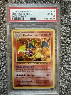 Pokemon 2016 XY Evolutions #11/108 Charizard-Holo Card PSA 8 - Image 1
