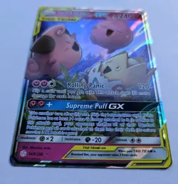 Pokemon Card - Togepi & Cleffa & Igglybuff GX 143/236 Sm-Cosmic Eclipse Holo - Image 2