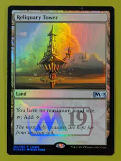 FOIL PROMO Reliquary Tower x1 Core Set 2019 M19 League Promo 1x MTG - Image 1
