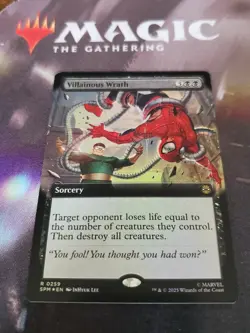 Mtg. Villainous Wrath. Foil Extended Art. Marvel's Spider-Man. Pack Fresh - Image 1