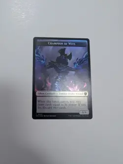 MTG - Champion of Wits/Zombie 0003 Token (Foil)-Commander: Aetherdrift NM/M Cond - Image 1