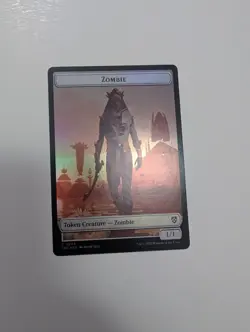 MTG - Champion of Wits/Zombie 0003 Token (Foil)-Commander: Aetherdrift NM/M Cond - Image 4