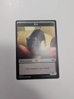 MTG - Rat 0007 Token (One-Sided) - Wilds of Eldraine NM/M Condition - Image 1