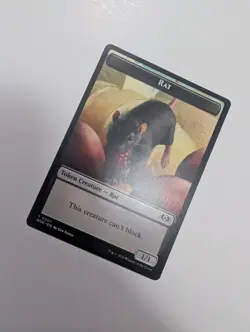 MTG - Rat 0007 Token (One-Sided) - Wilds of Eldraine NM/M Condition - Image 2