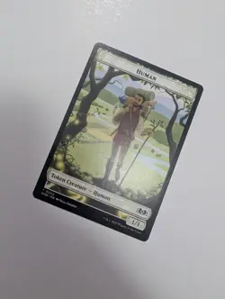 MTG - Human 0002 Token (One-Sided) - Wilds of Eldraine NM/M Condition - Image 2