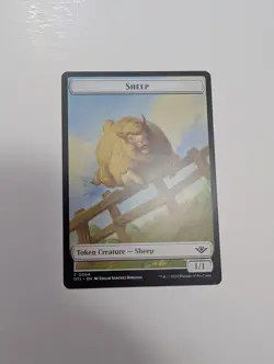 MTG - Sheep 0004 Token (One-Sided) - Outlaws of Thunder Junction NM/M Condition - Image 1