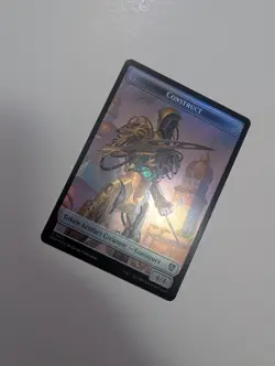MTG - Construct 0012/Golem 0013 Token (Foil) - Commander: Aetherdrift NM/M Cond - Image 2