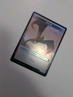 MTG - Construct 0012/Golem 0013 Token (Foil) - Commander: Aetherdrift NM/M Cond - Image 3