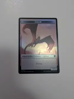 MTG - Construct 0012/Golem 0013 Token (Foil) - Commander: Aetherdrift NM/M Cond - Image 4