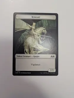 MTG - Knight 0003 Token (One-Sided) - Wilds of Eldraine NM/M Condition - Image 1