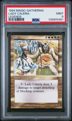 LADY CALERIA Legends Rare Reserved List PSA 9 MTG [Nostalgium] - Image 1