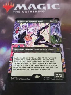Mtg. Black Cat, Cunning Thief. Borderless. Marvel's Spider-Man. Pack Fresh - Image 1