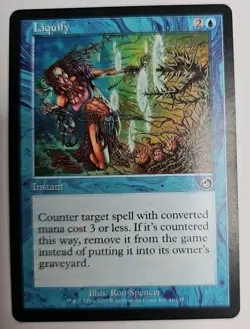 MTG Magic The Gathering Card Liquify Instant Blue Torment - Image 1