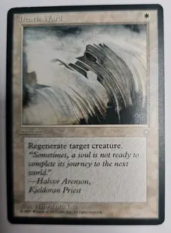 MTG Magic The Gathering Card Death Ward Instant White Ice Age 1995 - Image 1