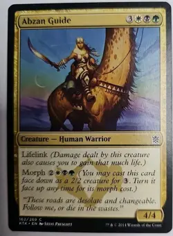 MTG Magic The Gathering Card Abzan Guide Creature Human Warrior KTK 2014 - Image 1