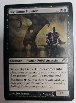 MTG Magic The Gathering Card Big Game Hunter Creature Human Rebel Assassin - Image 1
