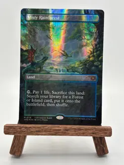 Misty Rainforest (Borderless Dragonscale Foil) SPG 0016 MTG Magic The Gathering - Image 1
