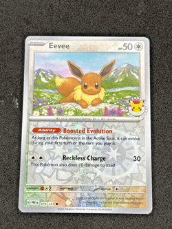 Eevee 074/131 Pokemon Day Stamp Promo Prismatic Evolutions Holo - Image 1
