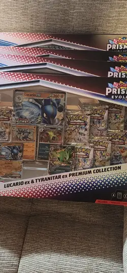 Pokemon Prismatic Lucario Ex Tyranitar Ex Premium Collection Lot of 4 Sams Club - Image 3