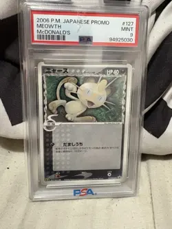 McDonald's 2006 Pokemon Japanese Promo Meowth #127 PSA Mint 9 - Image 1