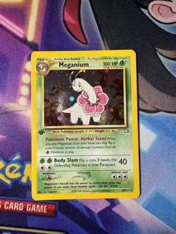 Pokemon 2000 Meganium 10/111 1st Edition Neo Genesis NEAR MINT - Image 1