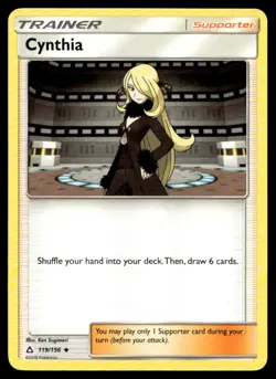 Cynthia SM - Ultra Prism 119/156 MP Pokemon TCG | Buy 10 Get 10 Free - Image 1