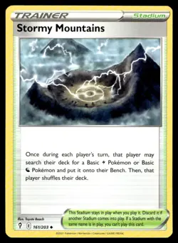 Stormy Mountains SWSH07: Evolving Skies 161/203 MP Pokemon TCG | Buy 10 Get 10 F - Image 1