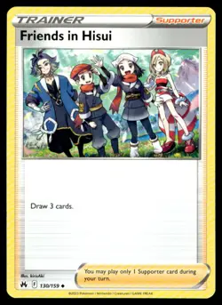 Friends in Hisui Crown Zenith 130/159 MP Pokemon TCG | Buy 10 Get 10 Free - Image 1