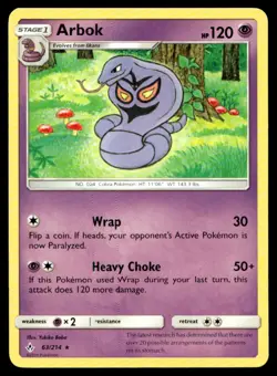 Arbok SM - Unbroken Bonds 63/214 MP Pokemon TCG | Buy 10 Get 10 Free - Image 1