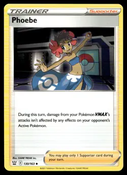 Phoebe SWSH05: Battle Styles 130/163 MP Pokemon TCG | Buy 10 Get 10 Free - Image 1