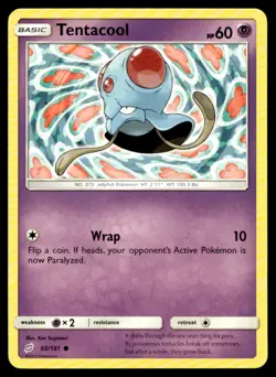 Tentacool SM - Team Up 60/181 MP Pokemon TCG | Buy 10 Get 10 Free - Image 1