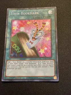 TOON BOOKMARK 1ST EDITION SECRET RARE Holo MP BLCR-EN067 YUGIOH! Card TCG - Image 1