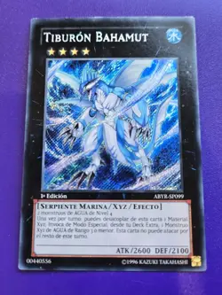 *SPANISH* Bahamut Shark Secret Rare 1st Ed ABYR-EN099 MP Yugioh - Image 1