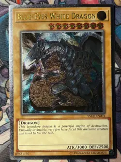 Blue-Eyes White Dragon YSKR-EN001 ULTIMATE RARE UNLIMITED YuGiOh Card - Image 1