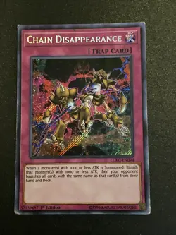Yugioh! Card TCG Chain Disappearance LCKC-EN094 1st edition Secret Rare Holo NM - Image 1