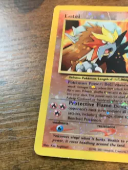 Pokemon TCG Entei Black Star Promos Holo Card Wizards of the Coast heavy play - Image 5
