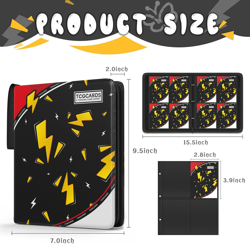 Trading Card Binder 4 Pocket，Card Binder 400 Pockets Card Book Holder Cards with - Image 2