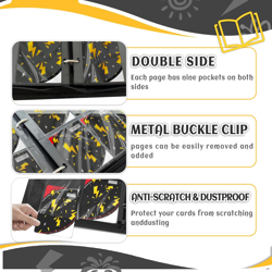 Trading Card Binder 4 Pocket，Card Binder 400 Pockets Card Book Holder Cards with - Image 5