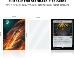 100 MTG Card Sleeves with 100 Inner Sleeve, Textured Back Art Sleeves, Fit Stand - Image 3