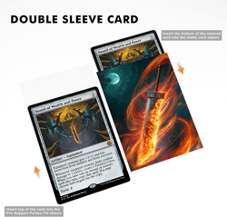 100 MTG Card Sleeves with 100 Inner Sleeve, Textured Back Art Sleeves, Fit Stand - Image 4