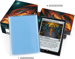 100 MTG Card Sleeves with 100 Inner Sleeve, Textured Back Art Sleeves, Fit Stand - Image 5