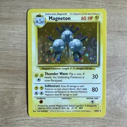 Magneton 9/102 Pokemon Base Set Holo Rare WOTC Vintage Card English LP Unlimited - Image 1