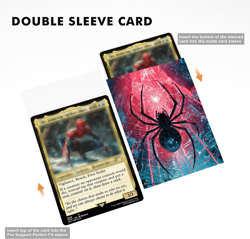 100 MTG Card Sleeves with 100 Inner Sleeve, Textured Back Art Sleeves, Fit Stand - Image 4