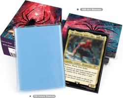 100 MTG Card Sleeves with 100 Inner Sleeve, Textured Back Art Sleeves, Fit Stand - Image 5