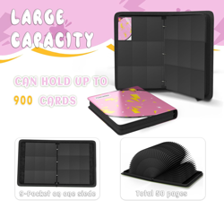 Trading Card Binder 9 Pocket，Card Binder 900 Pockets Card Book Holder Cards with - Image 4